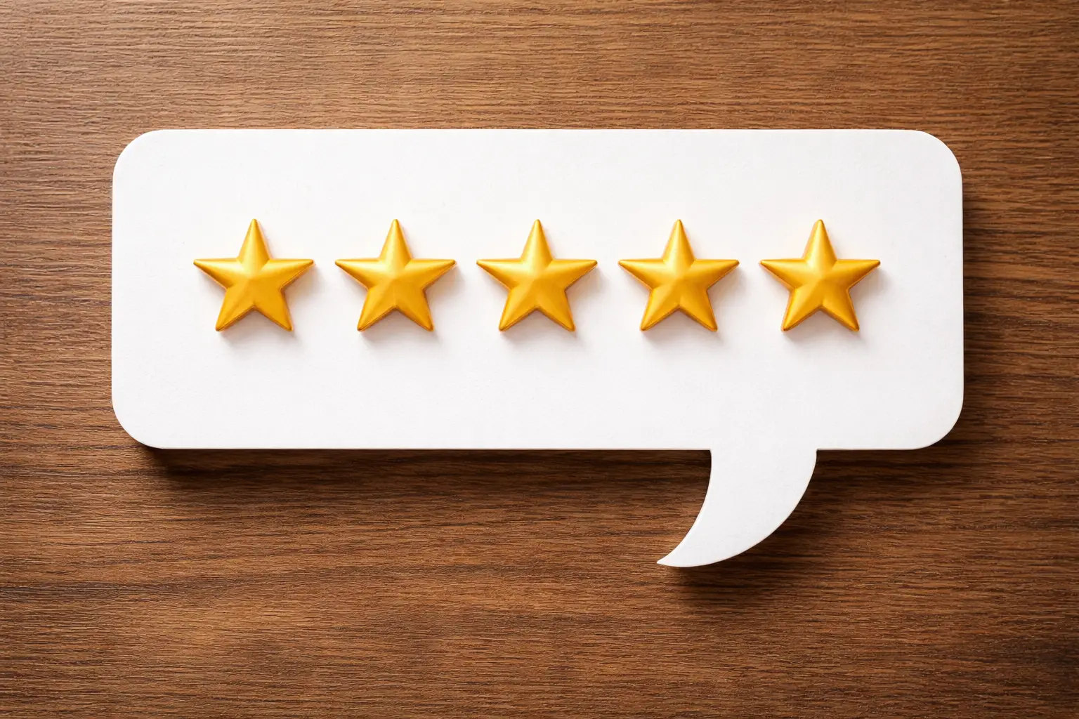 Five star Google review after finishing a job